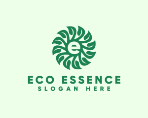 Eco Gardening Letter E logo design