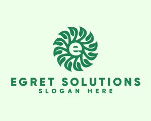 Eco Gardening Letter E logo design