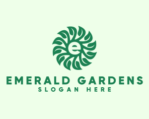 Eco Gardening Letter E logo design