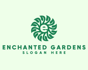 Eco Gardening Letter E logo design