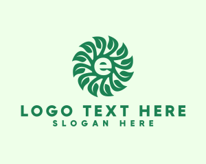 Seedling - Eco Gardening Letter E logo design
