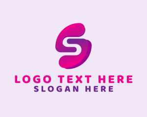 Purple Tech Letter S  Logo