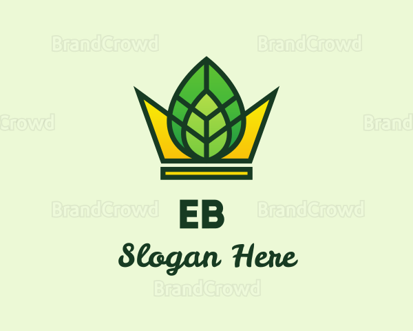 Eco Leaf Crown Logo
