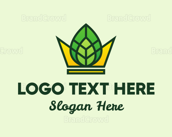 Eco Leaf Crown Logo