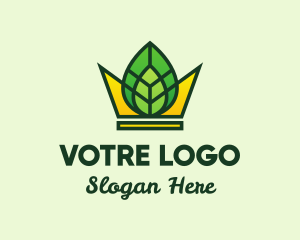 Tree Planting - Eco Leaf Crown logo design