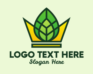 Friendly - Eco Friendly Crown logo design