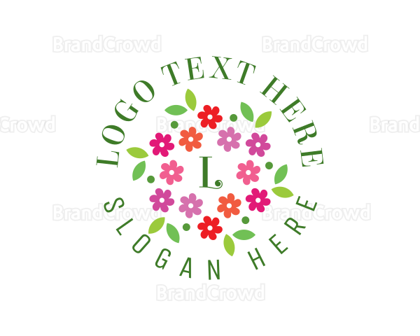 Flower Garden Floral Decoration Logo