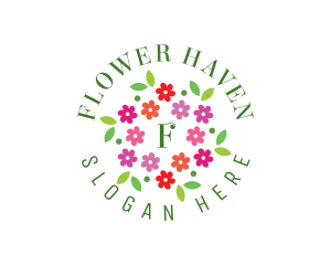 Flower Garden Floral Decoration logo design