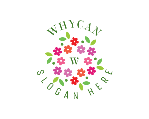 Baby Shower - Flower Garden Floral Decoration logo design