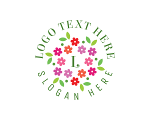 Flower Garden Floral Decoration Logo