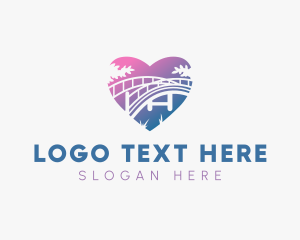 Love - Heart Bridge Garden logo design