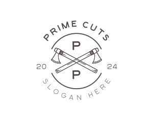 Wooden Axe Cutter logo design