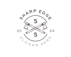 Wooden Axe Cutter logo design