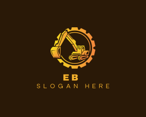 Machinery - Gear Digger Excavator logo design