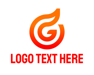 Flame - Abstract Flame Outline logo design