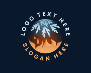 Hot - Ice Flame Element logo design