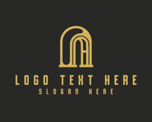 Tunnel - Creative Advertising Arch Letter A logo design