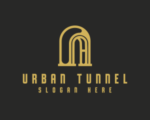 Tunnel - Creative Advertising Arch Letter A logo design