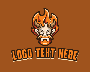 Twitch - Viking Devil Fire Gaming logo design