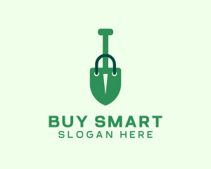 Shovel Shopping Bag logo design