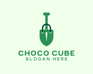 Retailer - Shovel Shopping Bag logo design