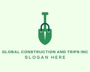 Convenience Store - Shovel Shopping Bag logo design