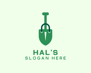 Supermarket - Shovel Shopping Bag logo design