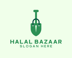 Shovel Shopping Bag logo design