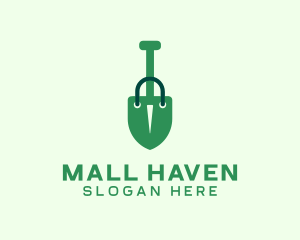 Shovel Shopping Bag logo design