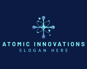 Atom - Molecular Science Research logo design