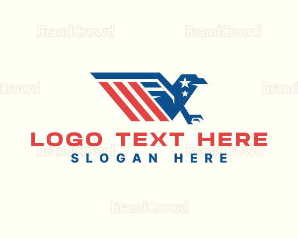 American Flag Eagle Logo