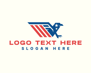 United States - American Flag Eagle logo design