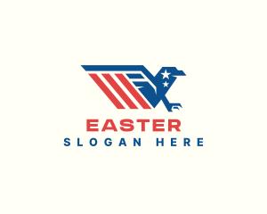 American Flag Eagle logo design