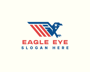 American Flag Eagle logo design