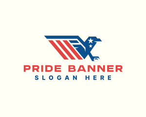 American Flag Eagle logo design