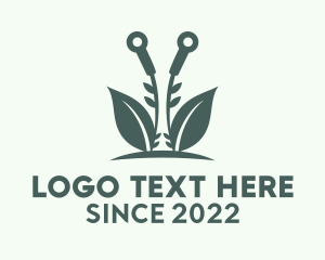 TCM - Herbal Plant Acupuncture logo design