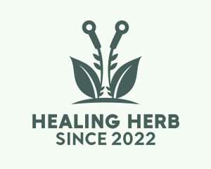 Herbal Plant Acupuncture  logo design