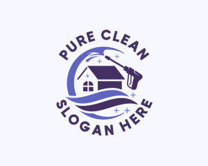 Pressure Washer Cleaning logo design