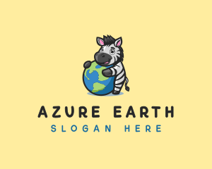 Zebra Earth Globe logo design