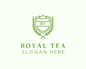 Royal Shield Wreath logo design