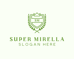 Wedding - Royal Shield Wreath logo design