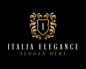 Elegant Ornament Shield logo design