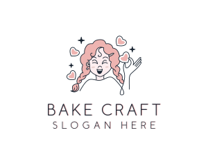 Happy Girl Cake Bakery logo design