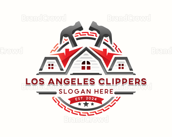 Roof Construction Builder Logo