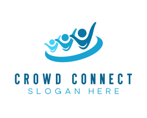Crowd - People Community Group logo design