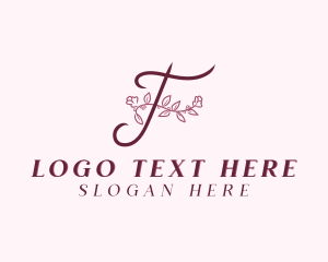 Lifestyle - Aesthetic Floral Spa Letter F logo design