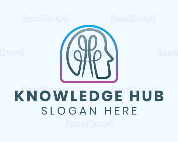 Human Head Brain Idea Logo