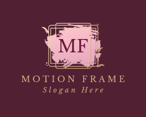 Natural Leaf Frame logo design