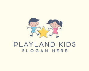 Children Playground Star logo design