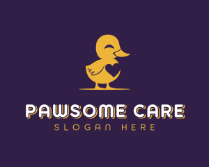 Duckling Heart Pet Care logo design